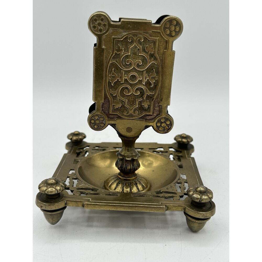 Louis XIV Brass Blaker Stamped “Carpe Diem” Rare 19 Century Antique Matchbox